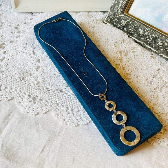 Birks Sterling Silver Statement Necklace with Graduated Circles - Picture 2 of 10